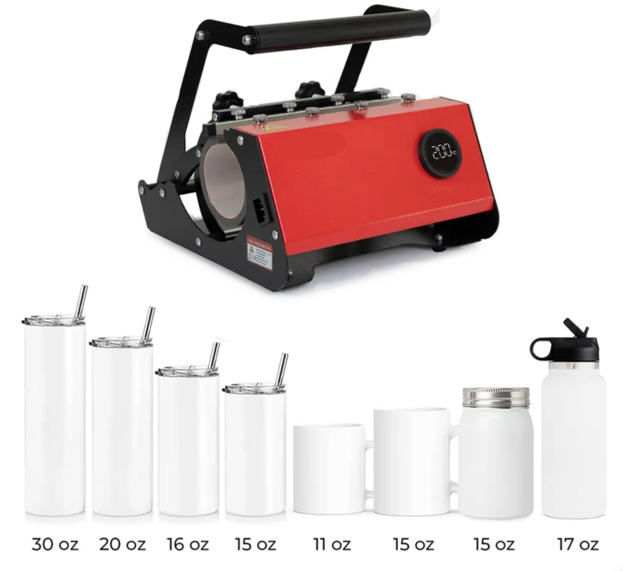 Termopressa per tazze entry level con riscaldatore larghezza doppia